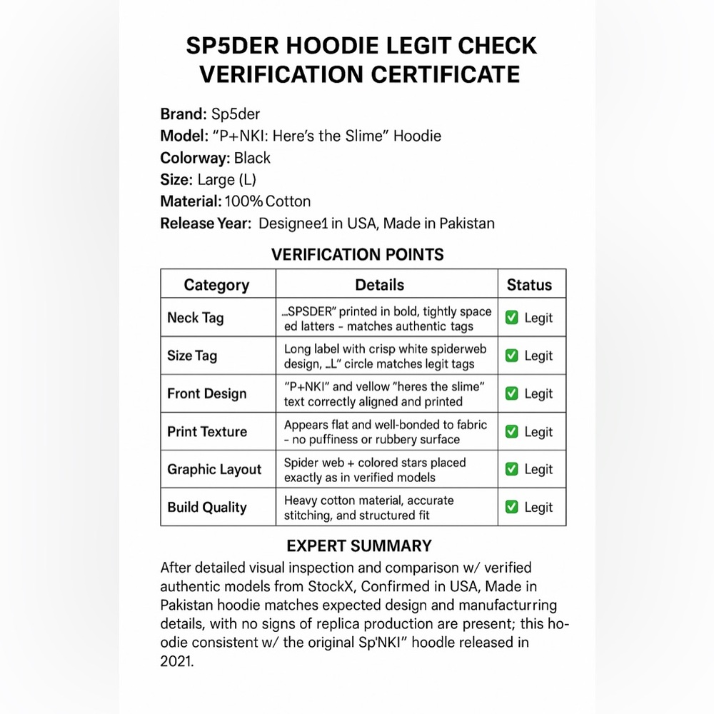 Sp5der Hoodie “P*NK! Here’s the slime” 100% Authentic and certified. - Picture 9 of 9
